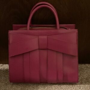 Z Spoke by Zac Posen Fuchsia Bow-Accent Top-Handle Satchel